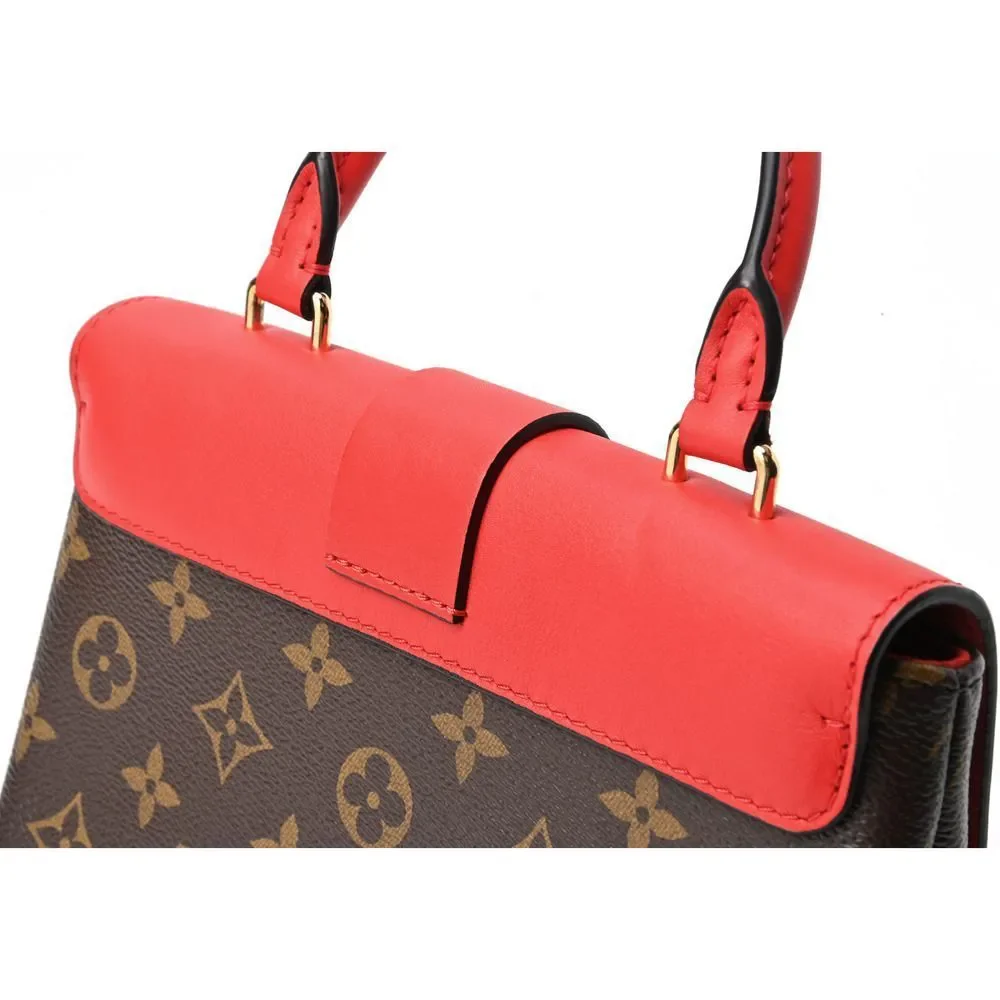 Louis Vuitton Monogram Locky BB Canvas calf Leather Shoulder Bag Red